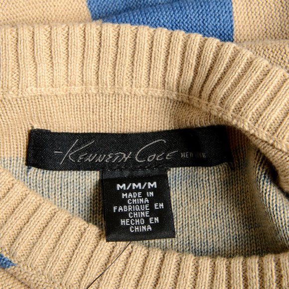Kenneth Cole Men's Multi-Color Striped Crewneck Pullover Sweater - Picture 6 of 7